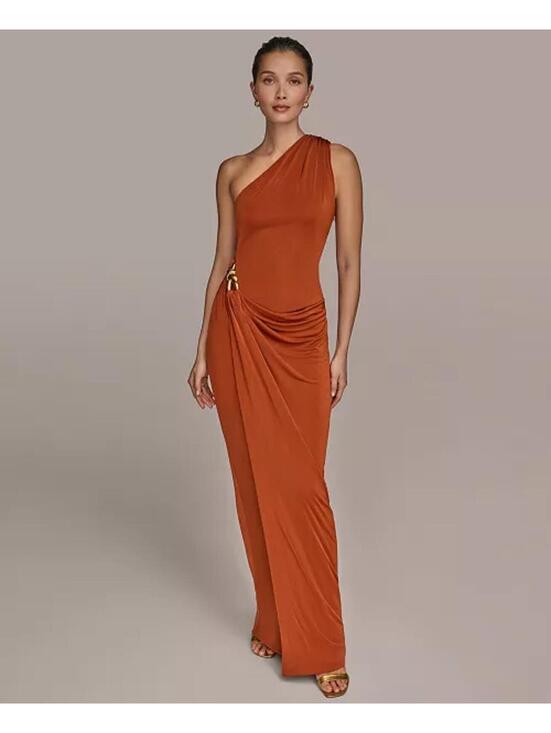 Donna Karan Dresses & Skirts - Donna Karan New York Women's Asymmetric Slinky-Knit Gown